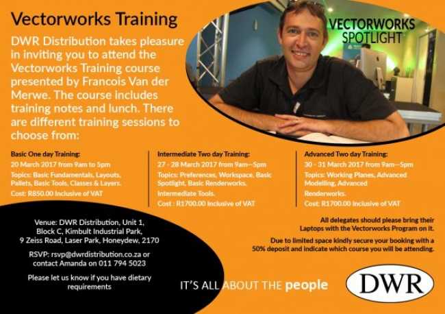 Vectorworks Training coming to Johannesburg