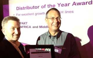 Paxt receives Allen & Heath distributor award