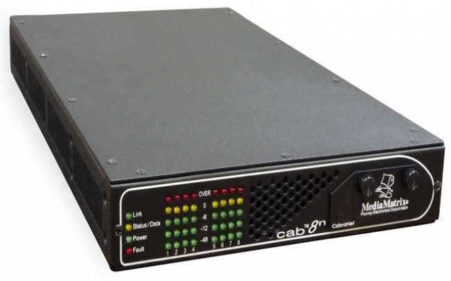 CobraNet configurable bridge plus paging stations from MediaMatrix 