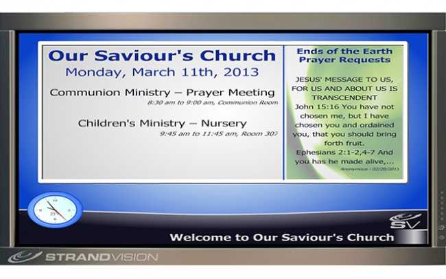 StrandVision brings events scheduling to digital signage